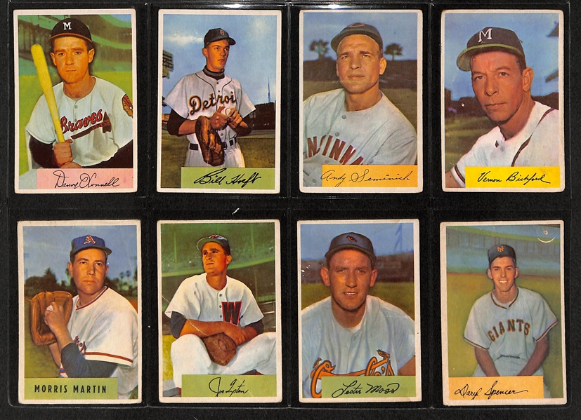 Lot Of 75 1954 Bowman Baseball Cards w. Nellie Fox